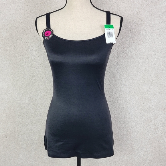 Maidenform Black Cover Your Bases SmoothTec Cami Shapewear Sz L NEW - Picture 3 of 16